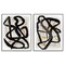 Stupell Industries Contemporary Hindsight Squiggles 2pc Framed Giclee Set, design by Lucille Price